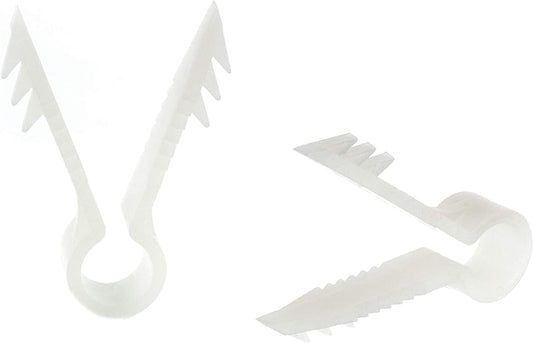 THE CIMPLE CO Ethernet and Coaxial Cable Clips for Stucco, Drywall, Brick, Concrete - Push-in Wall Anchors for Wires - Indoor/Outdoor Coax Cable Clips - Pack of 50, White