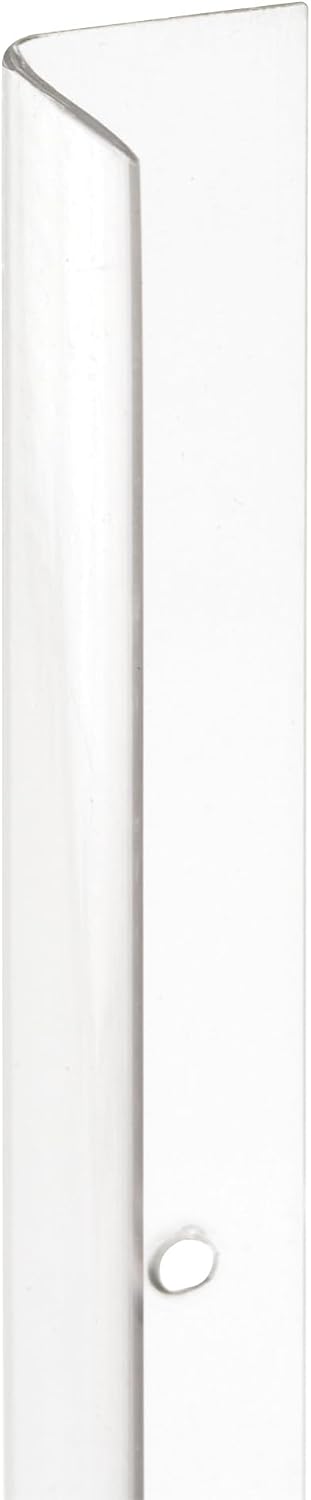 Prime-Line MP9130 Corner Shield Perforated, 1-1/8 In. x 48 in, Vinyl Construction, Clear, Fasteners Included (5 Pack)