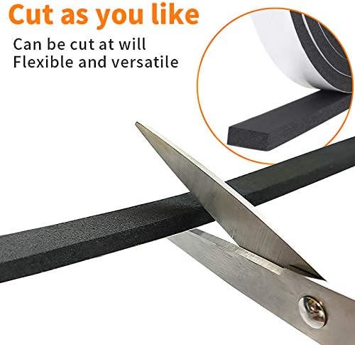 Weather Stripping Door Seal Strip for Doors and Windows, 1In x 1/8In x 33Ft x 2 Roll Foam Insulation Tape Self Adhesive,Sound Proof,Weatherstrip,Pipe Cooling, Air Conditioning Seal Strip - Colors B