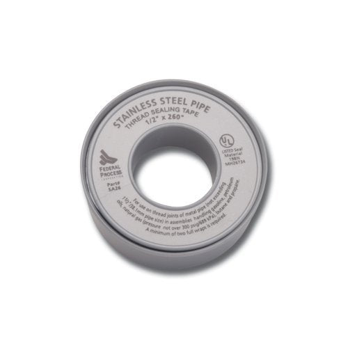 Gasoila Nickel PTFE Thread Seal Tape – Professional-Grade, 1/2 Inch x 260 Inch, High-Density Thread Tape for Stainless Steel Pipes– Leak-Proof Seal, Non-Toxic