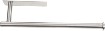 Mobestech Nail-Free Wall-Mounted Stainless Steel Towel Rack for Kitchen 1-Piece Cleaning Cloth Holder Space-Saving Organizer for Home Use