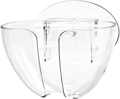 iDesign Plastic Self-Draining Suction Cup Soap Holder, Clear | Wall Mount, Kitchen Sink Bar