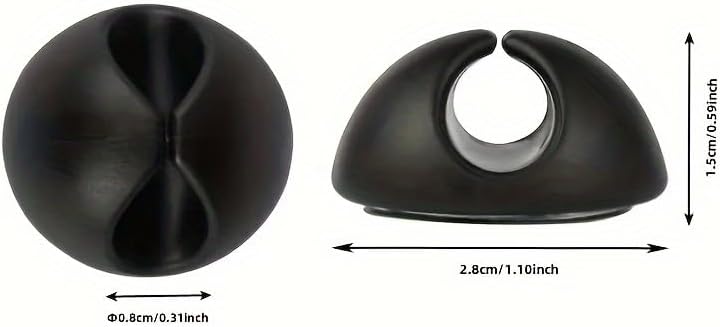 3/6/12pcs Cable Organizer Clips | Adhesive Desktop Cable Holders, Ideal for Home, Office, Wall, Bedside Table Use (6)