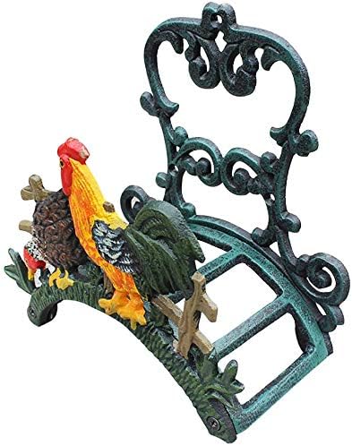 Sungmor Heavy Duty Cast Iron Garden Hose Holder | Water Hose Hanger Wall Mounted | Decorative Indoor Outdoor Hose Rack Reel | 50FT 75FT 100FT Water Hose Bulter Storage | Lovely Frog Metal Hose Stand