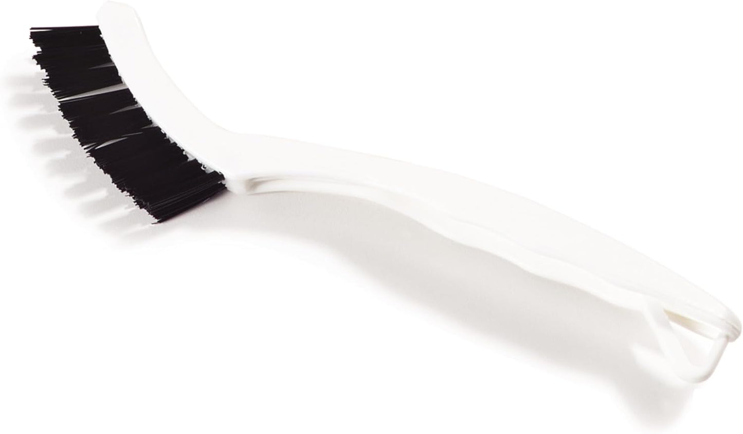 SPARTA Flo-Pac Grout Brush with Nylon Bristles, Scrubber with Handle for Bathroom and Kitchen Tile, 8", White