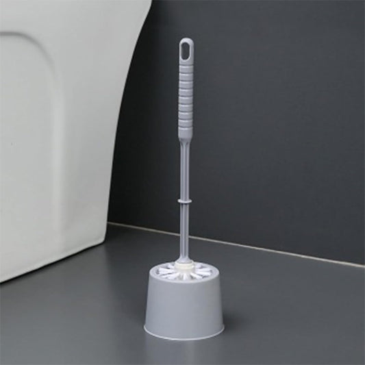 Toilet Brush and Holder Set Compact Toilet Bowl Brush and Holder for Under Rim, Durable Bristles, Toilets Cleaner Cleaning Brushs Toilets Scrubber Bathroom Accessories Cleaning Tools, Gray