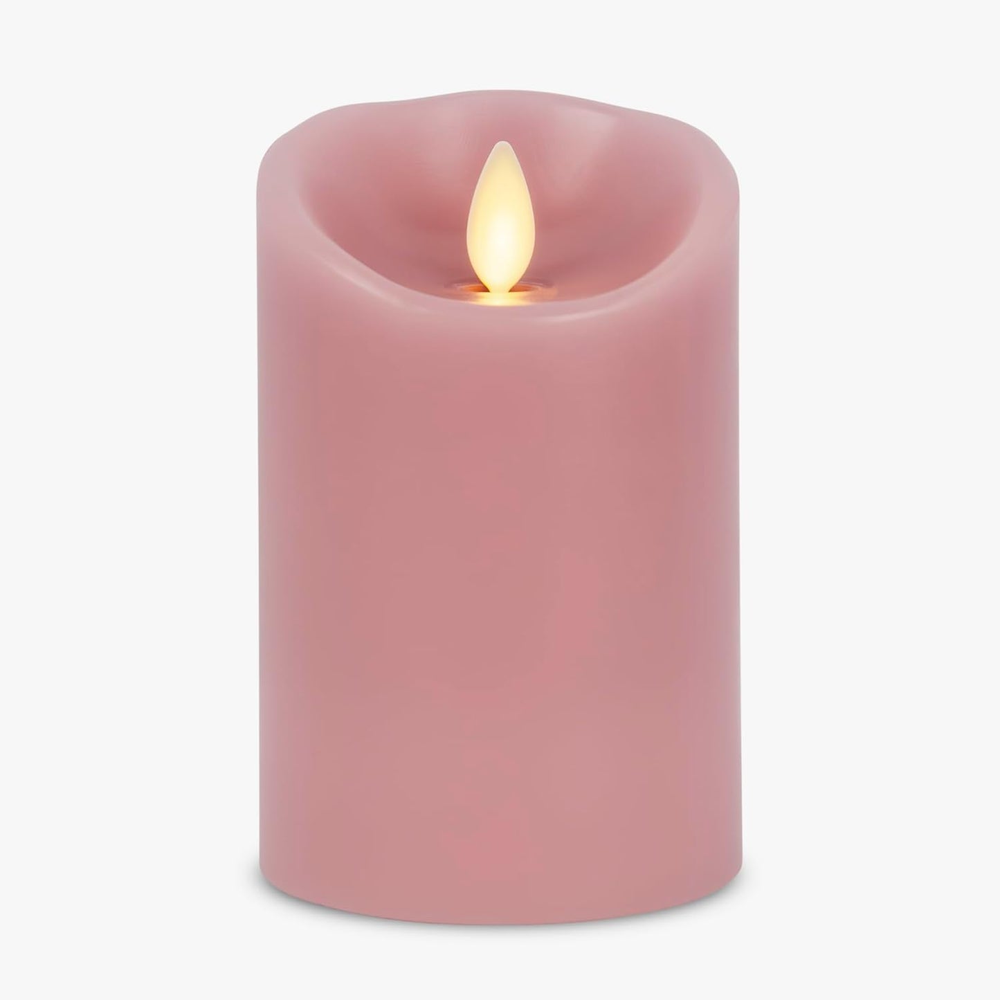 Luminara Flameless LED Battery Operated Ivory Pillar Candle, Flickering Realistic Moving Flame, 3" x 4.5" Luminous Real Wax Indoor Home Decor Pack of 1
