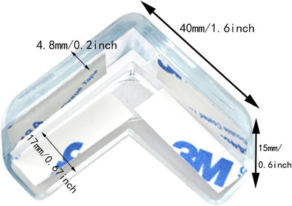 Corner Guards BLLNDX 12PCS High Resistant Adhesive Clear Corner Protectors High Resistant Adhesive Gel Proof Corner Guards for Furniture,Bed,Dressers,Cabinets L-Shaped Edge Bumpers