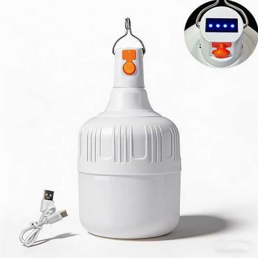 1500LM High Brightness Rechargeable Bulbs Camping Lantern, Power Display Portable LED Tent Light , Waterproof Hanging Emergency Light for Power Outages, Camping , Canopy Vendors Gathering 1 Pack