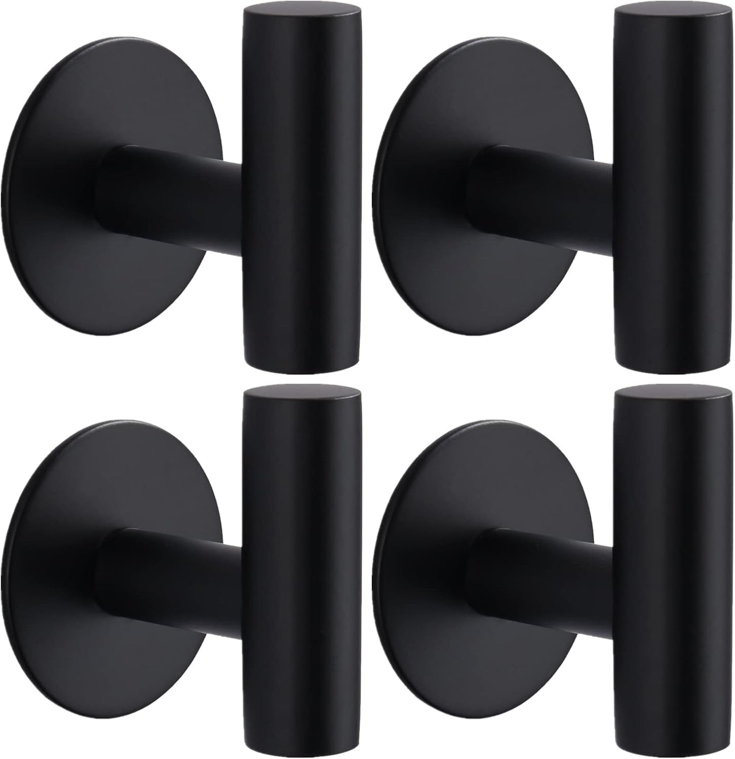 Bntuk Adhesive Hooks Heavy Duty Wall Hooks Stainless Steel Waterproof Shower Hook, Adhesive Holder Coat Hook for Hanging, Wall Mounted Towel Hooks for Bathroom Glass Window- 2 Pack