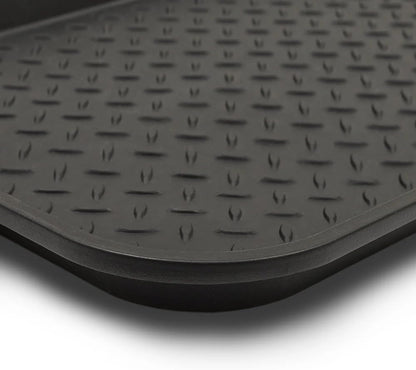 Diamond Boot Tray, 15" x 29", Black,Shoe Mat for Entryway, Mudroom or Garage, Black Floor Protection Tray