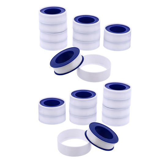 ULTECHNOVO 20 Rolls PTFE Tape High Temperature Plumber Seal Tape for Pipe Threads Water Sealing Moisture Acid Resistant Easy to Use for Plumbing Projects