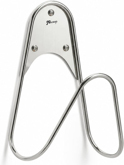 JBscoop Garden Hose Holder Stainless Steel Small Wall Mount Garden Hose Hook, Ideal for Water, Air, Hydraulic Hose, Ropes, Extension Cords Heavy Duty & Rust Proof (1)