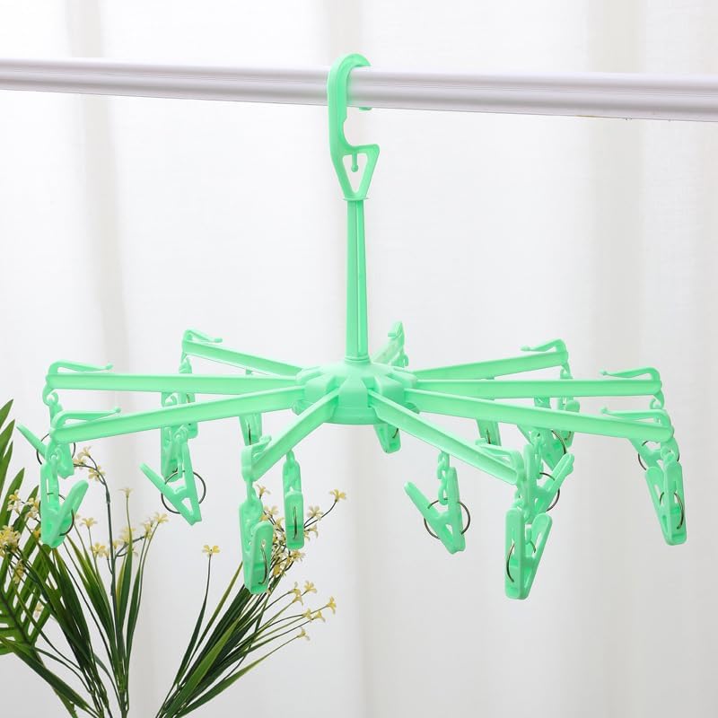 DurReus Reusable Stainless steel Drying Rack Laundry Drip Hanger 8 Clips Closet Organizer for Hanging Lingerie,Underwear,Clothes Disapers,Mitten,Socks,Hats,Bras,Skirts,Scaf