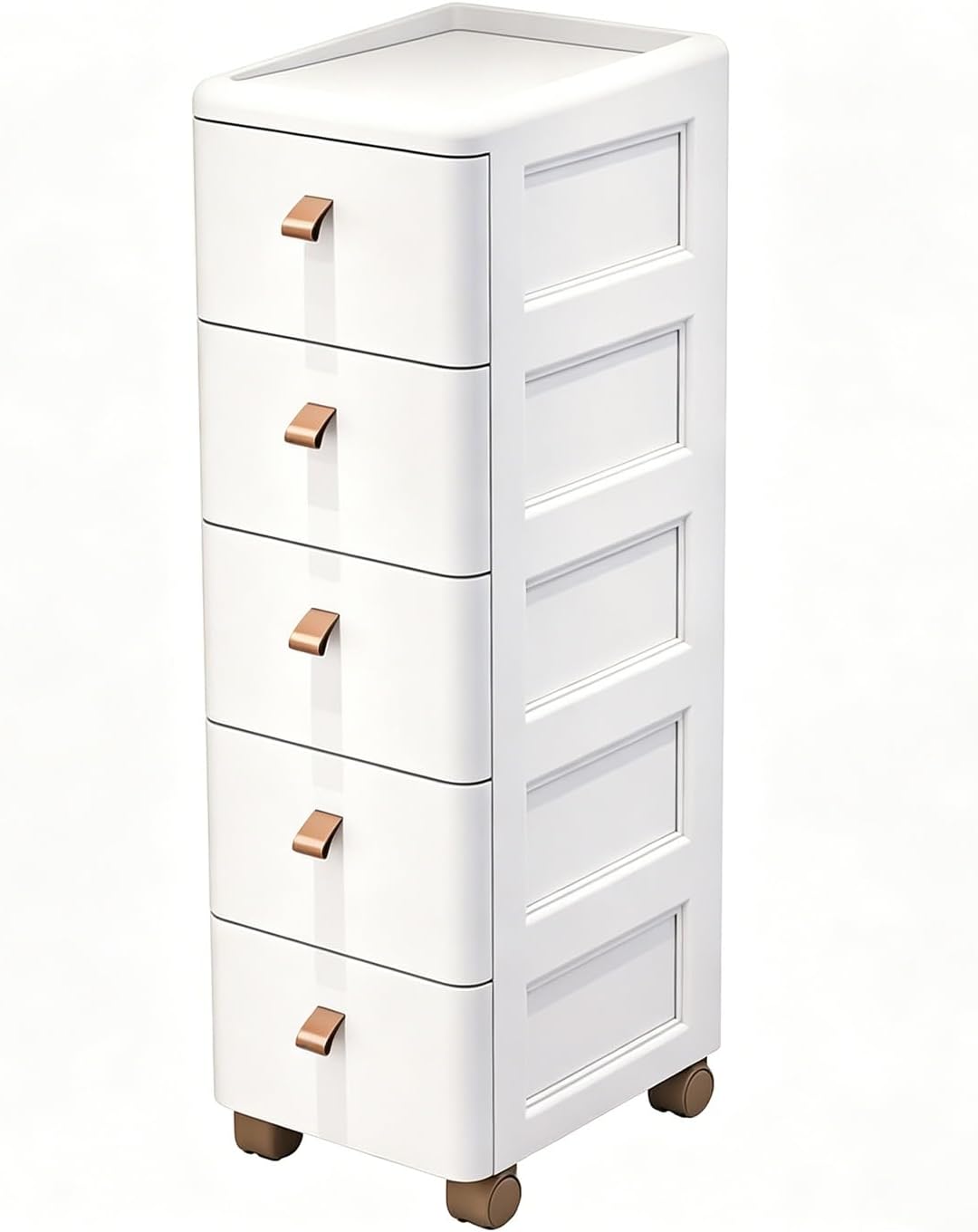 Slim Rolling Storage Cart for Narrow Gaps, 7-Tier Tall Narrow Storage Cabinet with Wheels, Space Saving Organizer for Kitchen, Bathroom, Laundry(A,30cm/11.8in 3-Tier)