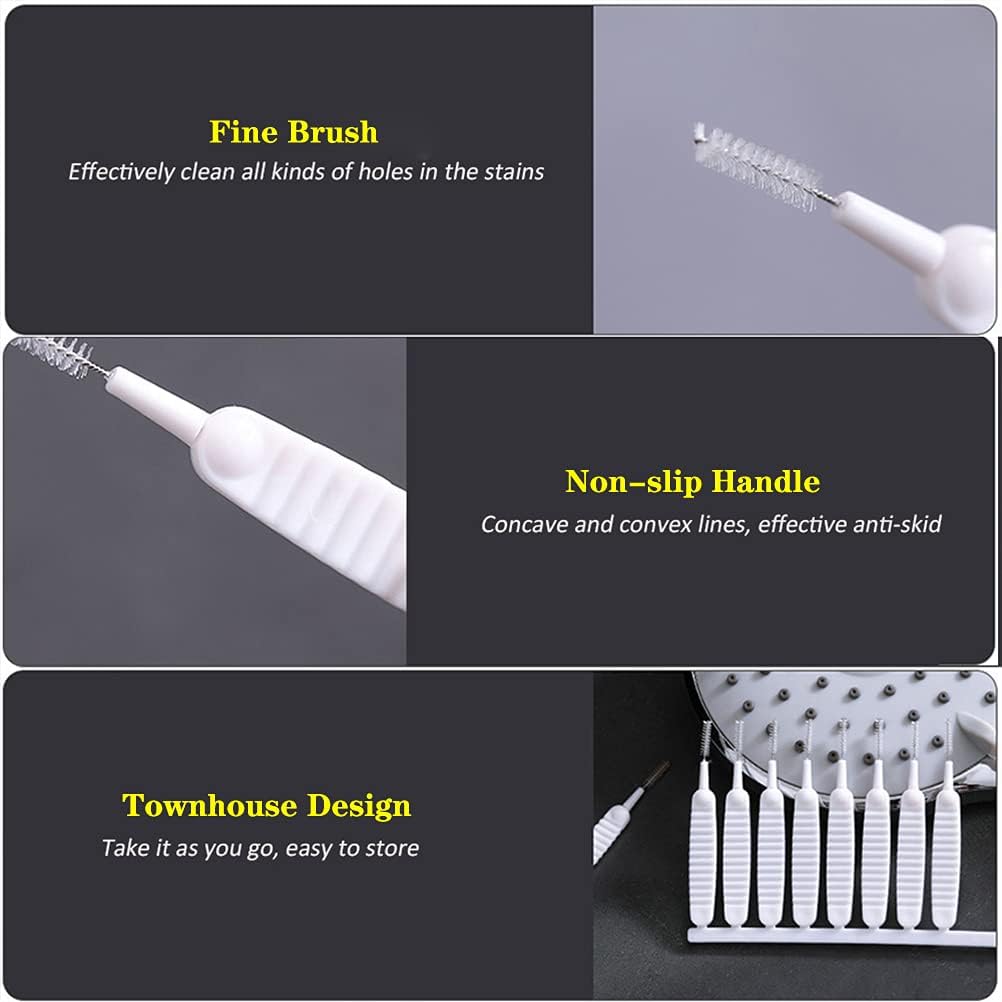 ELANE 30 Pcs Shower Head Cleaning Brush,Gap Hole Anti-Clogging Cleaning Brush,Tiny Crevice Brush for Shower Head Cleaner