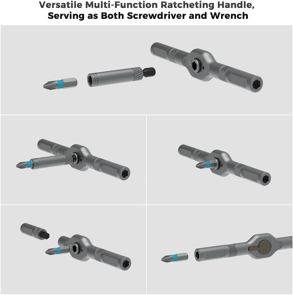 DYLIFE 42 in 1 Magnetic Screwdriver Set, DIY Ratchet Screwdriver Set, Removable Self-assembly Precision Screwdriver Kit, Magnetic DIY Precision Tool Kit for PC Laptop Mobile Cell Phone Digital Watch