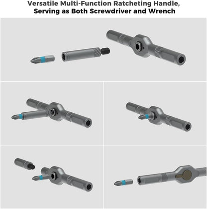 DYLIFE 42 in 1 Magnetic Screwdriver Set, DIY Ratchet Screwdriver Set, Removable Self-assembly Precision Screwdriver Kit, Magnetic DIY Precision Tool Kit for PC Laptop Mobile Cell Phone Digital Watch