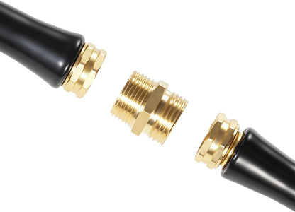 Garden Water Hose Splitter - RV Water Splitter 2 Way Heavy Duty Brass Spigot Hose Splitter - Outdoor Y Hose Bib 2 Valves with 2 Extra Rubber Washers for 3/4" Hose Connector (Blue)