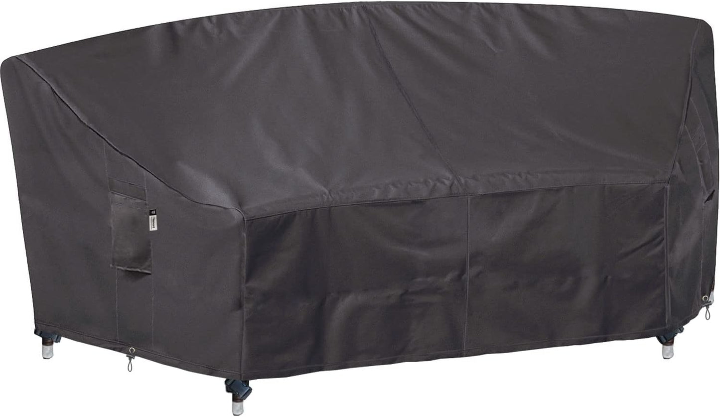 Patio Deck Box Cover, 63x30 Inch Fire Pit Covers with Straps and Handles, Waterproof Heavy Duty Outdoor Furniture Winter Cover for Keter, Suncast, Lifetime Container