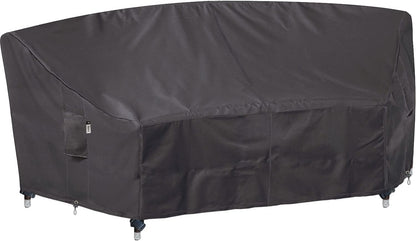 Patio Deck Box Cover, 63x30 Inch Fire Pit Covers with Straps and Handles, Waterproof Heavy Duty Outdoor Furniture Winter Cover for Keter, Suncast, Lifetime Container