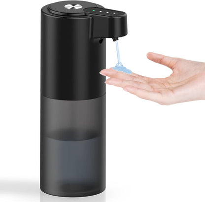 Automatic Foaming Soap Dispenser USB C Rechargeable Hand Soap Dispenser for Bathroom Touchless Dish Soap Dispenser for Kitchen IPX5 Waterproof, Matte Black