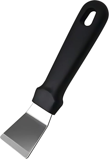Glass Stove Curved Edge Scraper Flexible Black Straight Tool for Grease and Residue Removal