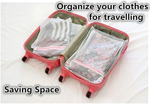Pack of 5 Mesh Laundry Washing Bags-5 Large for Laundry,Blouse, Hosiery, Stocking, Underwear, Bra and Lingerie, Travel Laundry Bag FBA