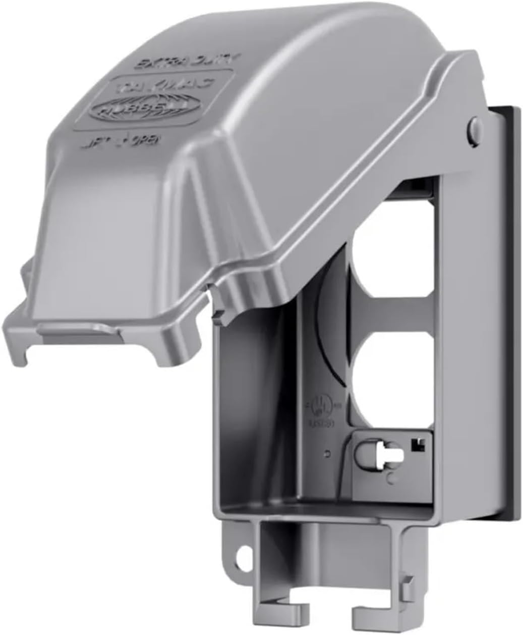 TayMac MX3200 RaynGuard Extra Duty Metal Weatherproof in-Use Cover, 1-Gang, Gray, 3.55 x 3.37 x 6.12 inches