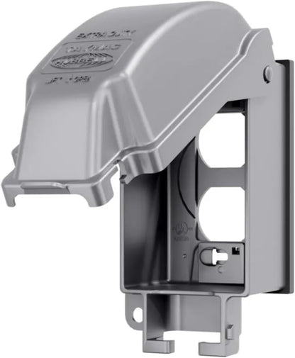TayMac MX3200 RaynGuard Extra Duty Metal Weatherproof in-Use Cover, 1-Gang, Gray, 3.55 x 3.37 x 6.12 inches