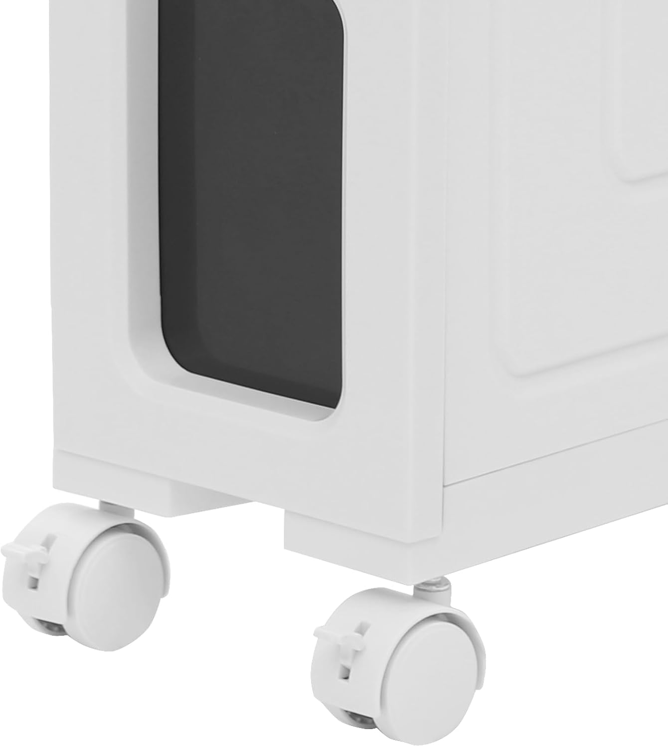 1 Tier Slim Bathroom Storage Cabinet, 15.7" L X 6.3" W X 16.9" H Slim Rolling Cart, 66.14 Lbs Load-Bearing Capacity Narrow Storage Cabinet for Living Room, Kitchen, Bathroom, Office