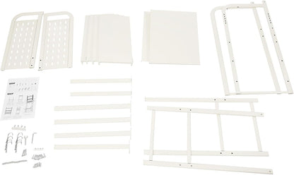 3-Tier Expandable Over Toilet Washing Machine Dryer Storage Utility Rack Bathroom Organizer Rack Laundry Room Storage and Organizer Standing Shelf Space Saving