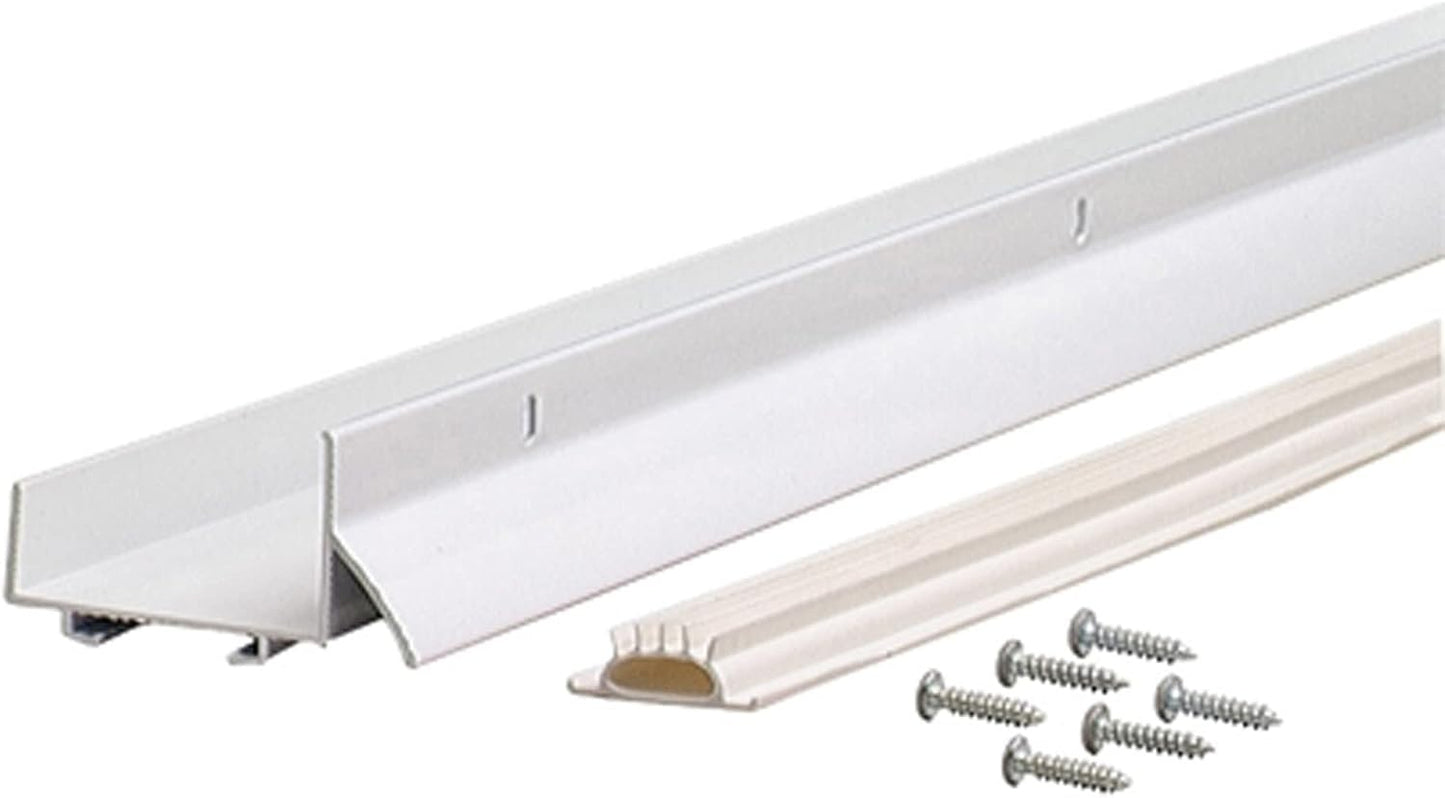 M-D Building Products 49000 36 in. Satin Nickel Aluminum U-Shape Screw-on Under Door Seal