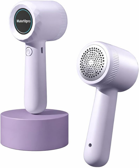 Fabric Shaver Lint Remover, Rechargeable Clothes Shaver for Sweaters, Furniture, Couch, Remove Fuzz and Pilling from Blankets, Jackets, Bedding, Purple