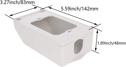 Heyiarbeit Weatherproof Cover Plug in Use Outlet Receptacle Protector 5.59"x3.27"x1.89"(LxWxH) for Retrofit Siding Construction 120 Type Transparent 1Pcs