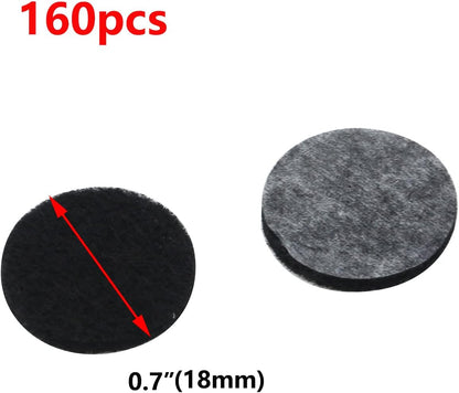 Antrader 1.5 Inch Self-Stick Furniture Round Felt Pads Wood Floor Protectors – Protect Your Hard Floors from Furniture Scratches, Pack of 48, Black