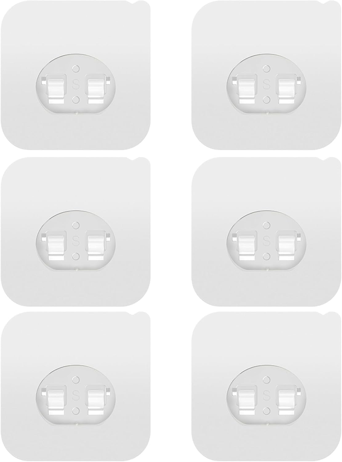 14 Pack Shower Caddy Adhesive Replacement, Transparent Strong Adhesive Hooks, No Drilling, Waterproof Wall Hooks for Shower Caddy, Bathroom Storage Shelves and Kitchen Racks