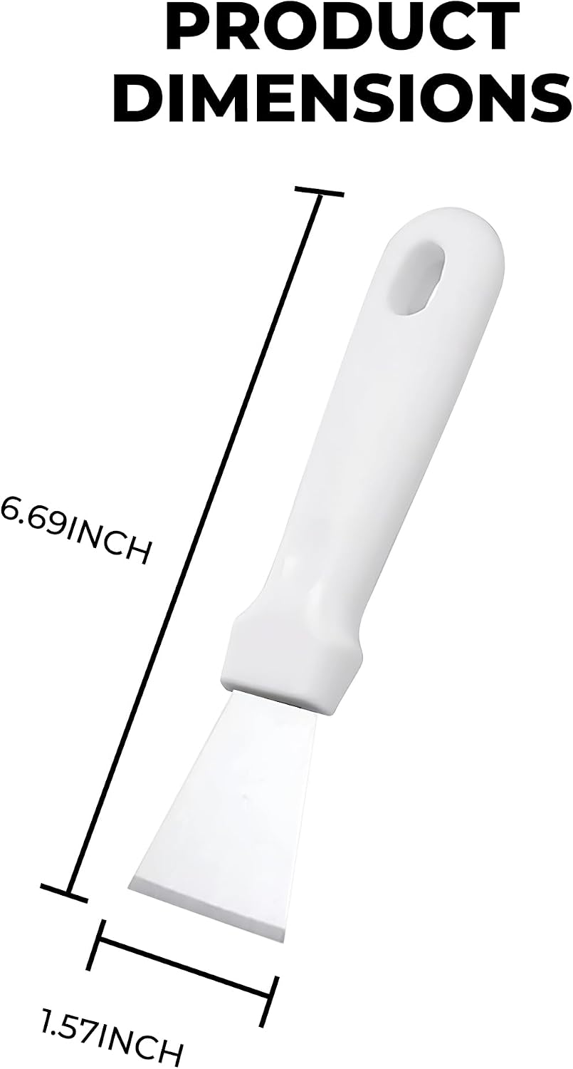 Glass Stove Curved Edge Scraper Flexible Black Straight Tool for Grease and Residue Removal