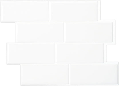 Smart Tiles Peel and Stick backsplash, Subway Teal Green, 11.55"x8.38" | Pack of 5 (2.8 sq ft), Glossy, Heat/Moisture Resistant, Low VOC, Kitchen/Bathroom, Renter Friendly, Made in Canada
