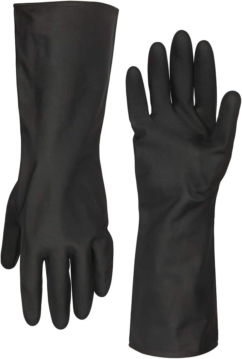 Flexzilla Pro GC400PXL Heavy Duty Cleaning, Neoprene, 13, Black, Long Cuff Gloves, X-Large, Factory