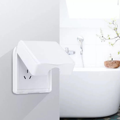 Heyiarbeit Weatherproof Cover Plug in Use Outlet Receptacle Protector 3.86"x4.33"x1.69"(LxWxH) for Retrofit Siding Construction 86 Type White 1Pcs