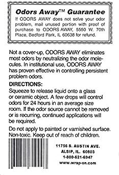Wrap-On 71000 Odors Away Dropper Bottle 1/2 oz. - Original