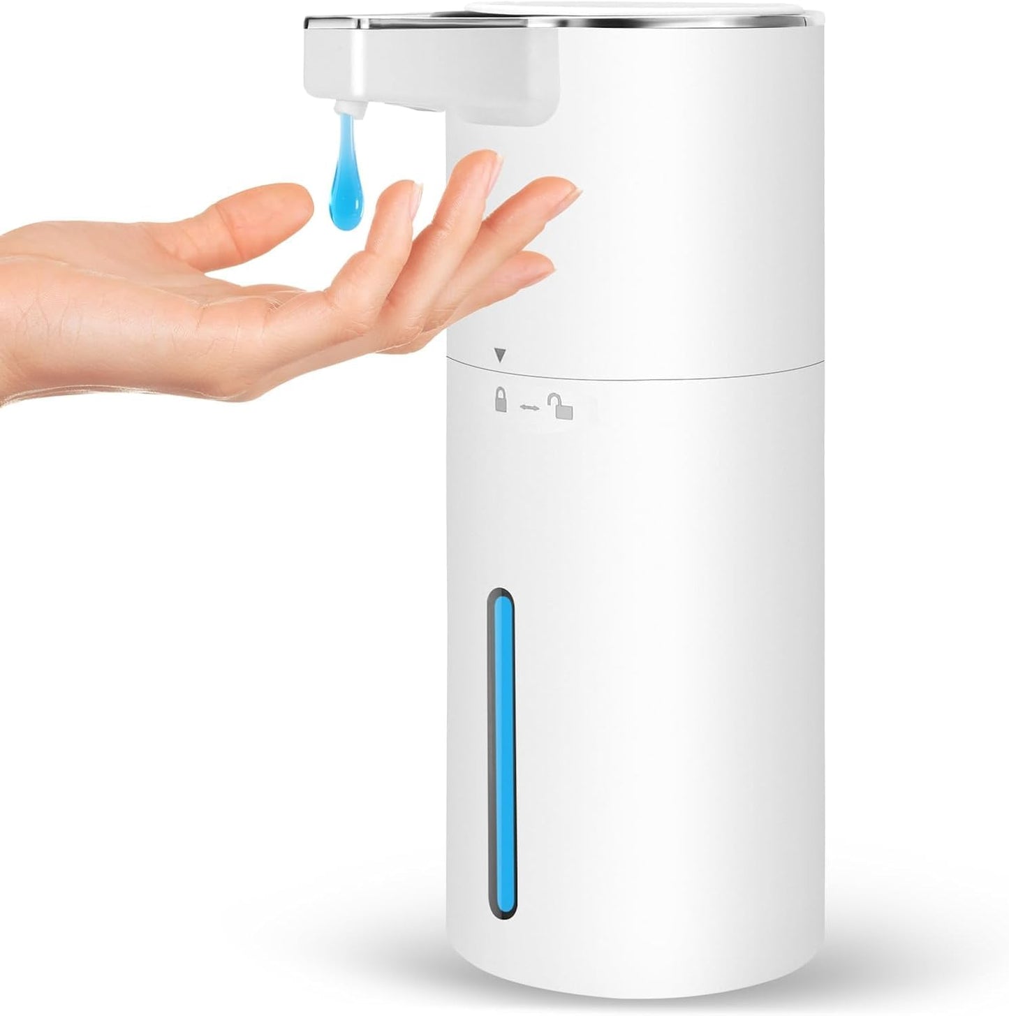 Automatic Soap Dispenser Liquid Touchless: 13.52oz/400ml Wall USB Rechargeable - 4-Level Adjustable Modern Electric Hand Soap Dispenser - Kitchen Bathroom Kids Family Black