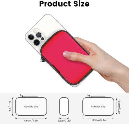 Earbud Case, RISETECH Hard EVA Earphone Carrying Case Holder Headphone Small Pouch Electronic Organizer Travel Bag for EarPods, Airpods, Beats Flex, Bose Wireless Wired Earbuds, USB Flash Drive -Red