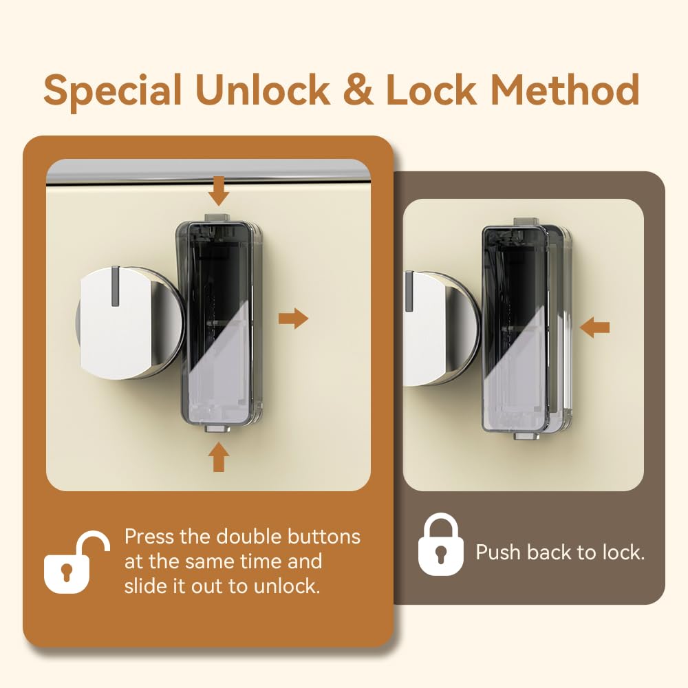 EUDEMON 5 Pack Baby Safety Gas Stove Knob Locks,Childproof Lock for Big,Small Knobs,Eay to Install & Use (Black)