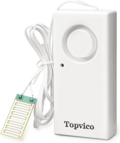 Water Leak Detector Alarm, 120dB Flood Alert for Home, Basement, Under Sink, Sump Pump, RV, Water Heater, Battery Operated Standalone Moisture Sensor, Bulk 10 Pack