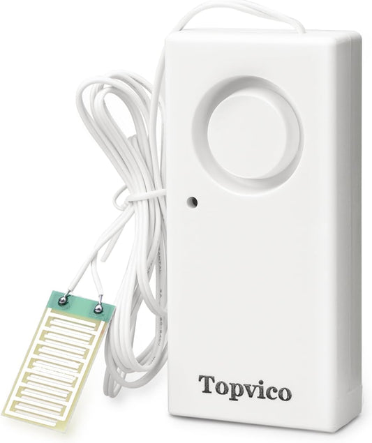 Water Leak Detector Alarm, 120dB Flood Alert for Home, Basement, Under Sink, Sump Pump, RV, Water Heater, Battery Operated Standalone Moisture Sensor, Bulk 10 Pack