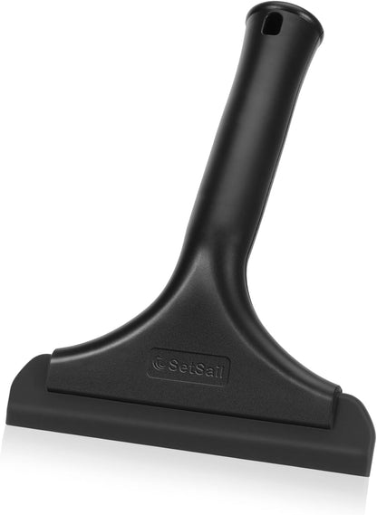 SetSail Shower Squeegee for Glass Doors, Small Squeegee for Shower Glass Door Mini Silicone Squeegee for Window, Door, Bathroom, Mirror, Car Window