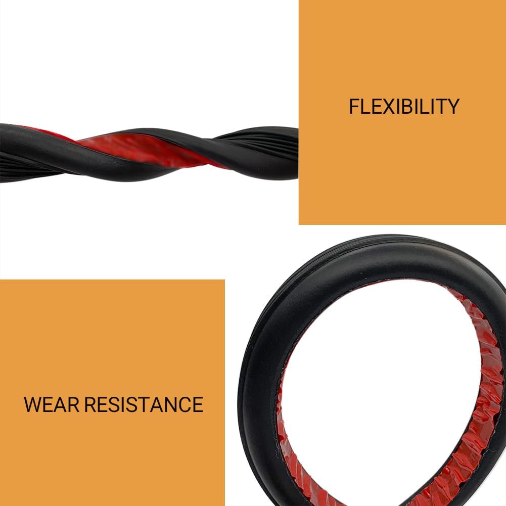 D Shape Foam Rubber Seal Strip, 1" Self-Adhesive EPDM Rubber Weather Stripping Gasket for Automotive, Boat, RV Slide Out Seal, Marine, Garage Doors/Window and More, 13.1Ft