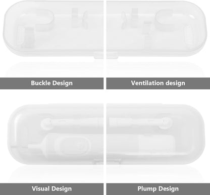 Newly upgraded toothbrush travel case, suitable for Oral-B/Oral-B Pro/Philips Sonicare/Aquasonic toothbrush, travel electric toothbrush box(black)